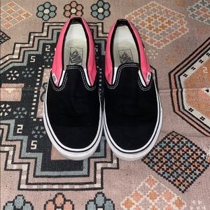 Pink and black vans